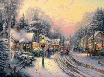 Artworks in 150 Subjects Painting - Village Christmas TK